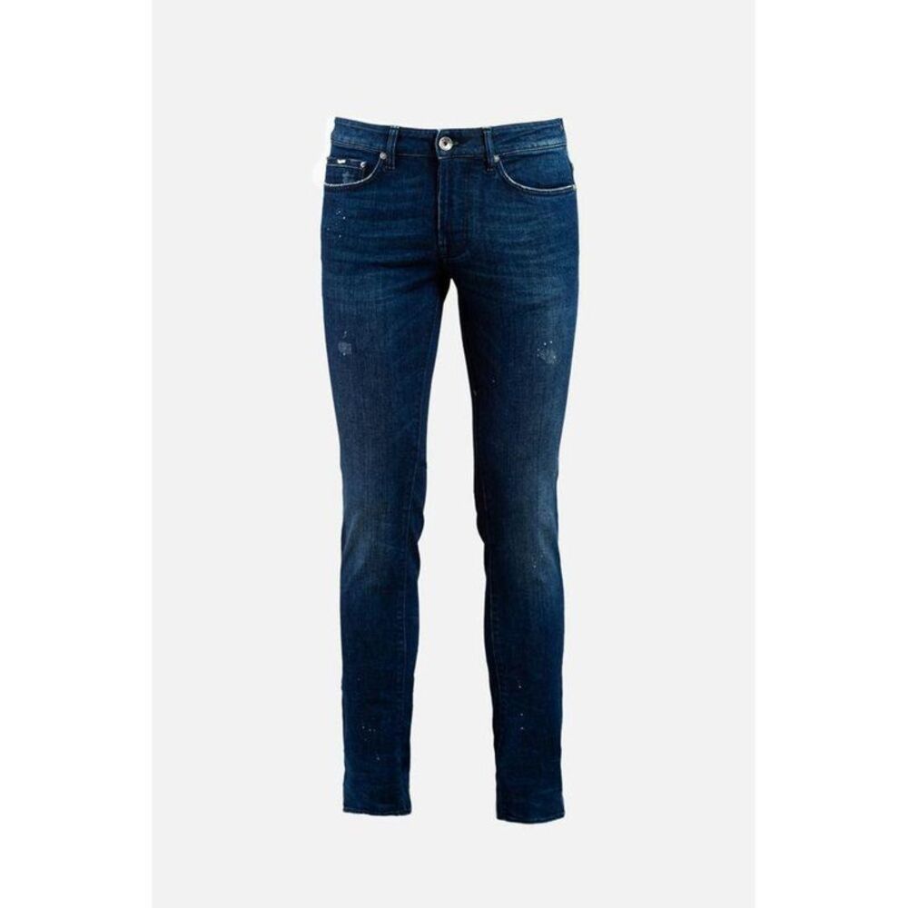 Gas Cotton Slim Fit Jeans Men Blue Bottoms